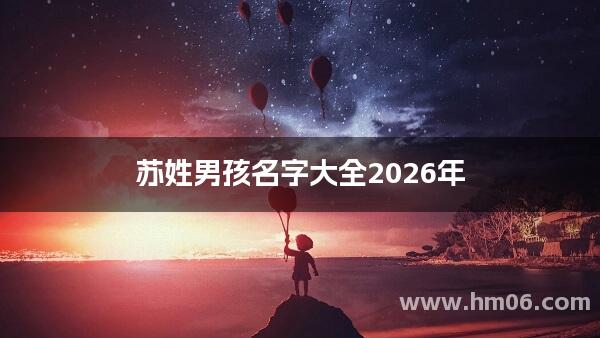 苏姓男孩名字大全2026年