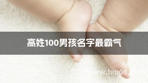 高姓100男孩名字最霸气