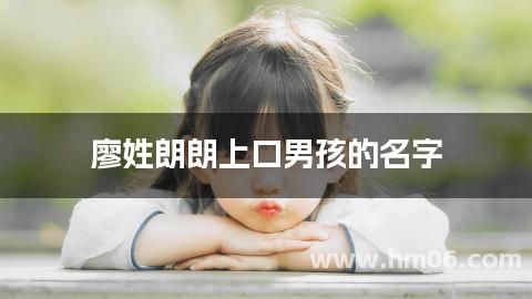 廖姓朗朗上口男孩的名字