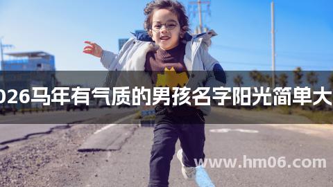 2026马年有气质的男孩名字阳光简单大气